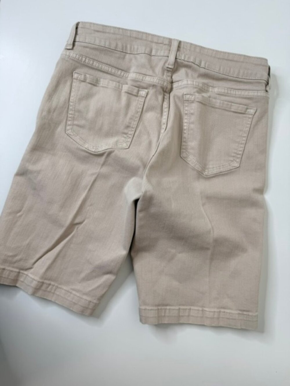 Light-Tan Stretch-Denim Shorts from NYDJ - Picture 2 of 11
